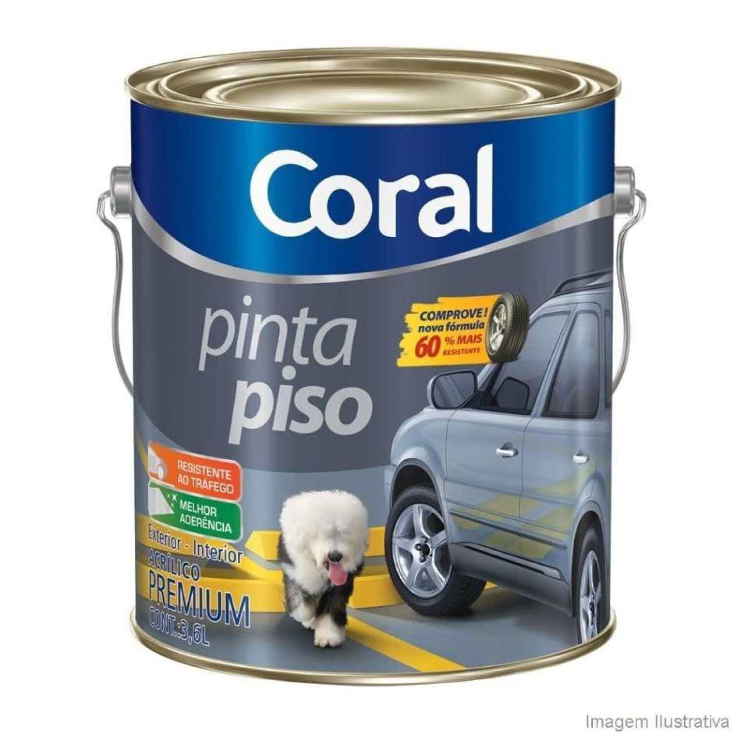 Encontraproduto.com.br - Tinta Para Piso Coral Cinza Médio 3,6L