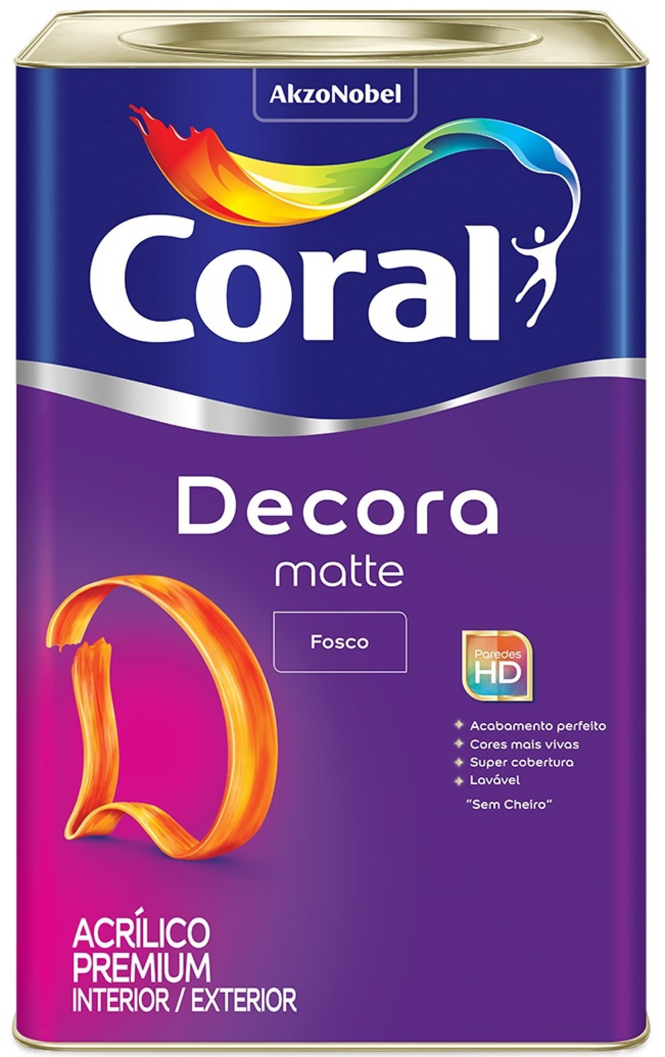 Encontraproduto.com.br - Tinta Látex Decora Máxima Resistência acrílica fosco 18L branco Coral