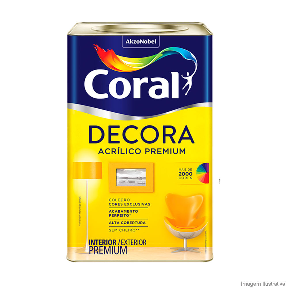 Encontraproduto.com.br - Tinta Látex Decora Máxima Resistência acrílica fosco 18L branco Coral