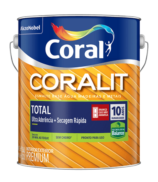 Esmalte Base Água Coralit Zero Brilhante Vermelho 3,6l Coral