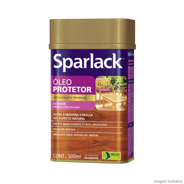 Encontraproduto.com.br - Óleo protetor fosco para madeira transparente 500ml Sparlack