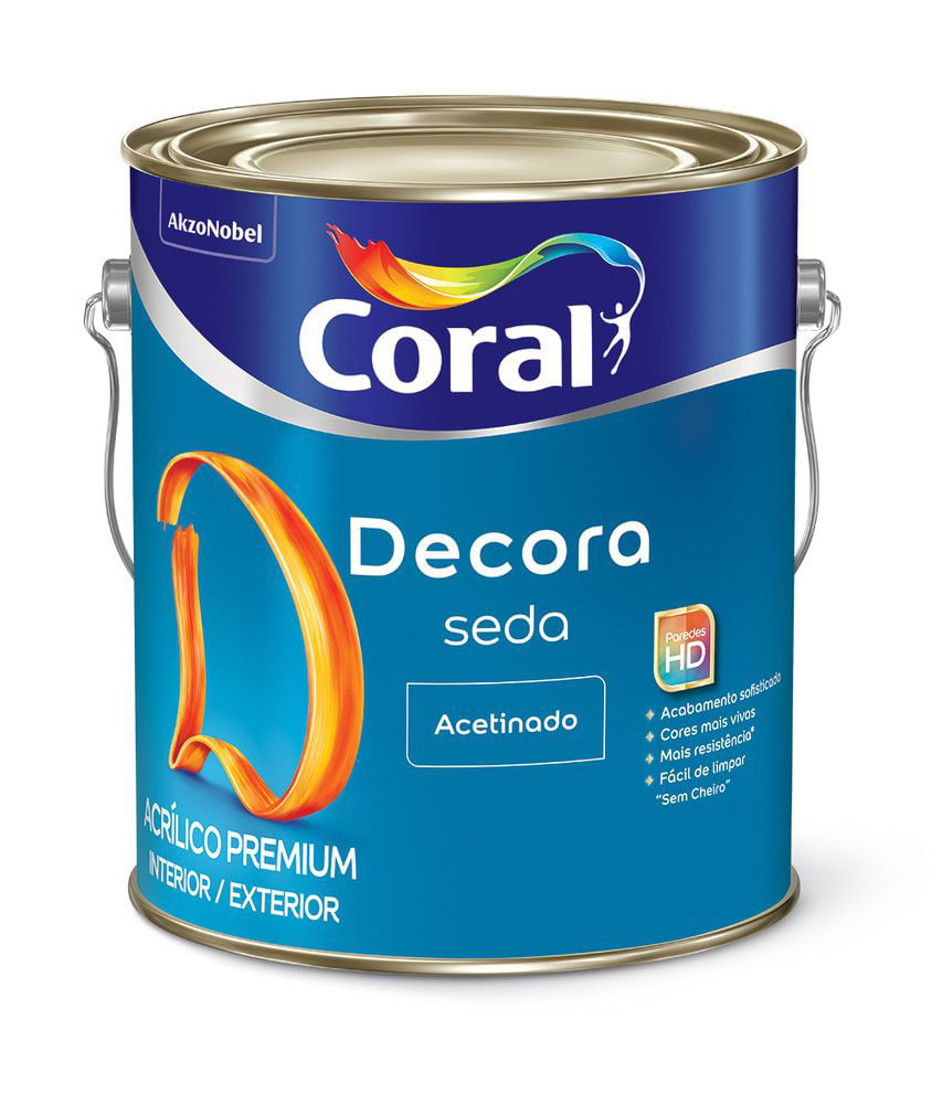 Encontraproduto.com.br - Tinta Acrílica Premium Coral Decora Seda Ac 3,6l Branco
