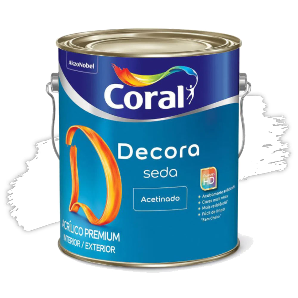 Encontraproduto.com.br - Tinta Acrílica Premium Coral Decora Seda Ac 3,6l Branco