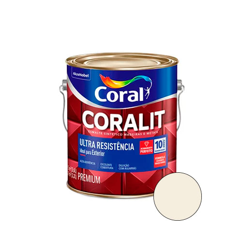 Tinta Esmalte Coralit Branca Alto Brilho 3,6L
