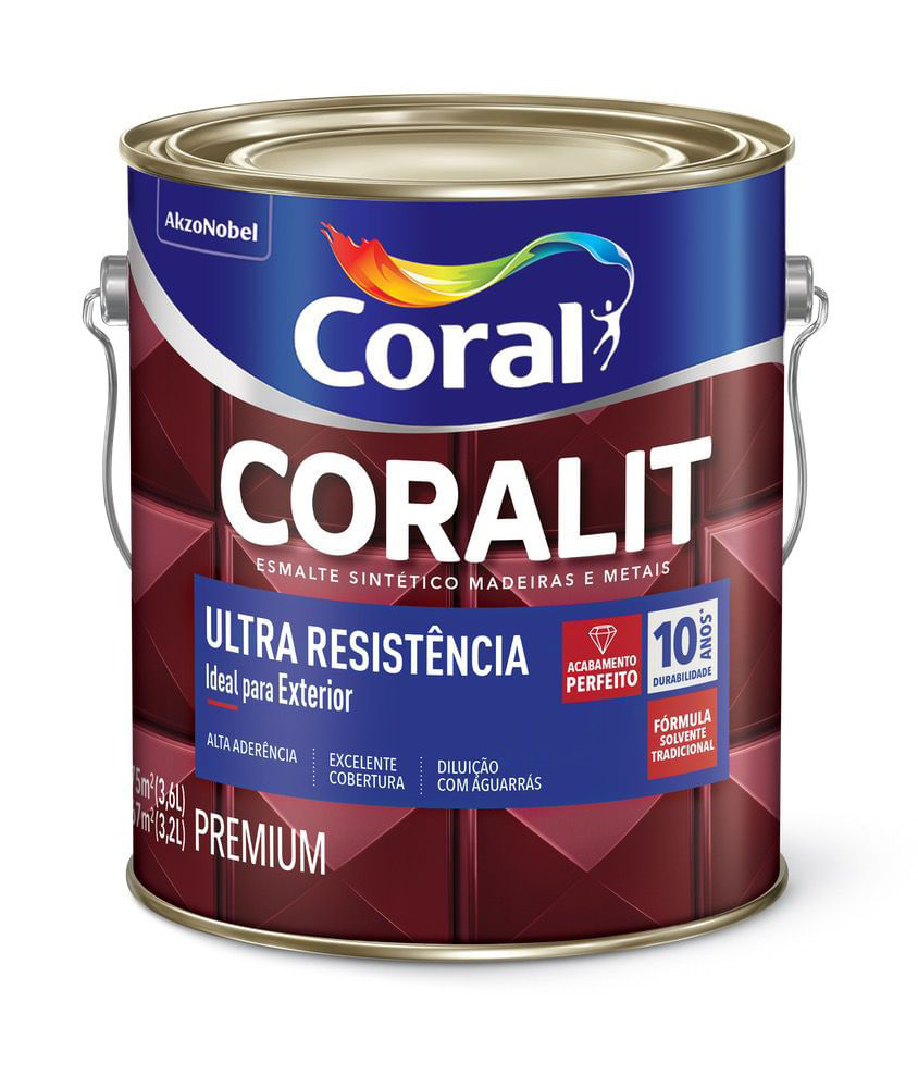 Encontraproduto.com.br - Tinta Esmalte Coralit Branca Alto Brilho 3,6L