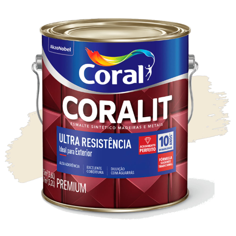 Encontraproduto.com.br - Tinta Esmalte Coralit Branca Alto Brilho 3,6L