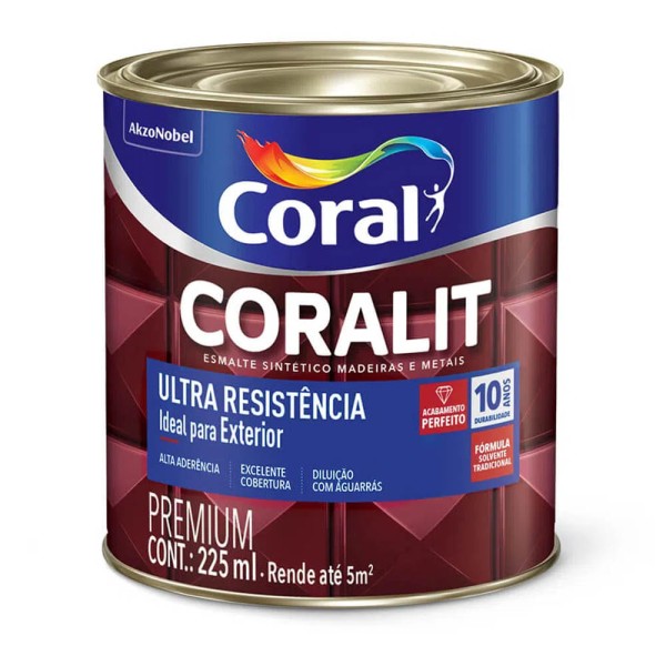 Tinta Esmalte Coral Coralit Ultra Resistência Brilho 225ml