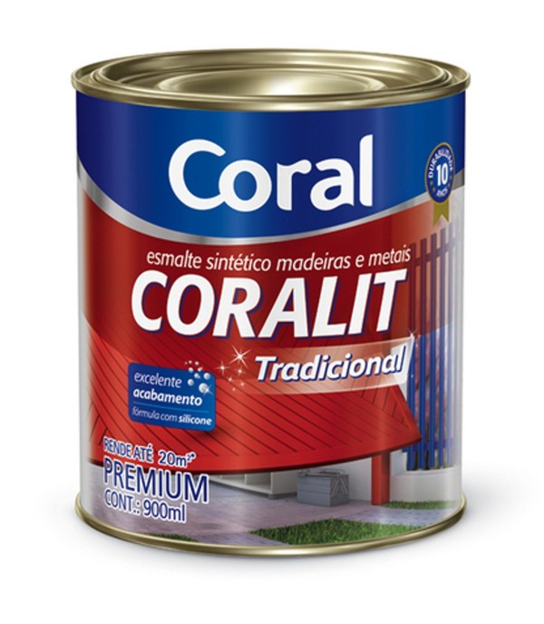 Tinta Esmalte Coralit Marrom 900ml