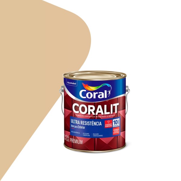 Encontraproduto.com.br - Esmalte sintético alto brilho Coralit Ultraresistência creme 3,6L Coral