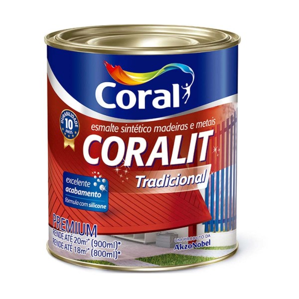 Encontraproduto.com.br - Esmalte sintético Coralit Tradicional acetinado 900 ml camurça Coral