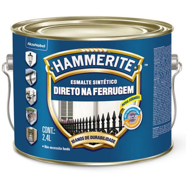 Tinta Esmalte Hammerite Coral Brilhante Cinza 2,4L
