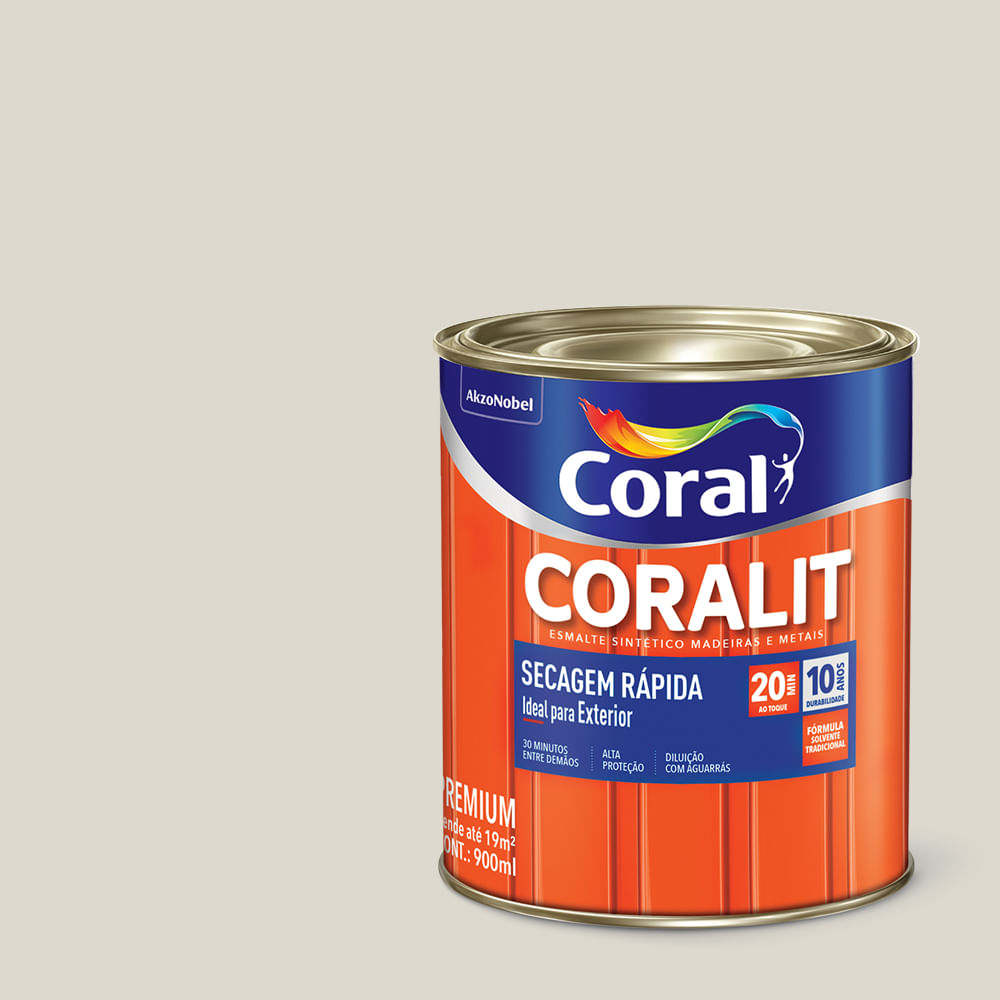 Encontraproduto.com.br - Esmalte Coral Coralit Secagem Rápida Acetinado 900ml - Coral