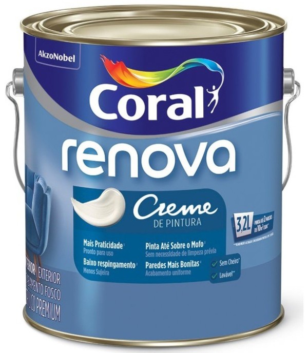 Tinta Acrílica Coral Renova Fosco Branco 3,2L
