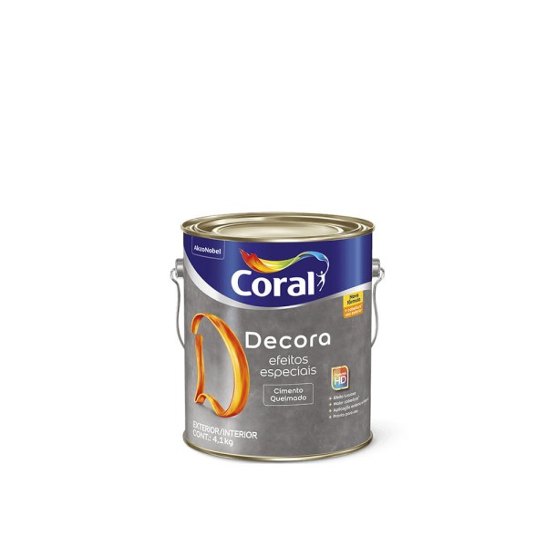 Encontraproduto.com.br - Decora Efeitos Especiais Cimento Queimado Coral 4,1kg