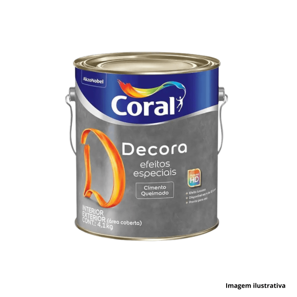 Encontraproduto.com.br - Decora Efeitos Especiais Cimento Queimado Coral 4,1kg