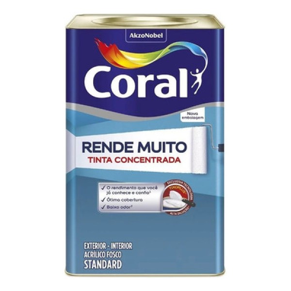 Tinta Rende Muito Concreto Fosco 16 Litros Coral