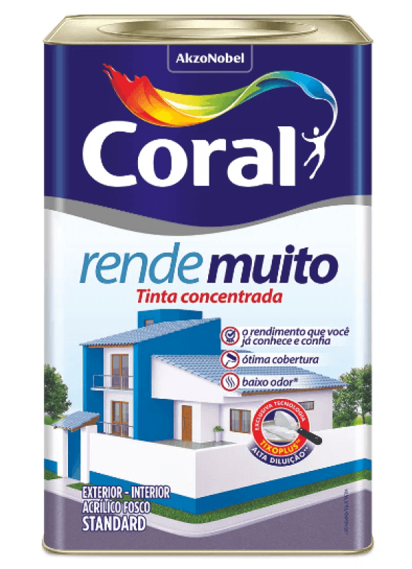 Encontraproduto.com.br - Tinta Rende Muito Cromo Suave Latão 16 Litros Coral