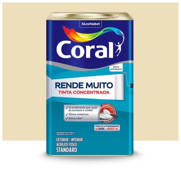 Encontraproduto.com.br - Tinta Rende Muito Marfim 16L Coral