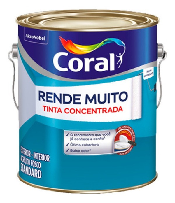 Encontraproduto.com.br - Tinta Parede Coral Rende Muito 3,2l Interior Exterior Cores