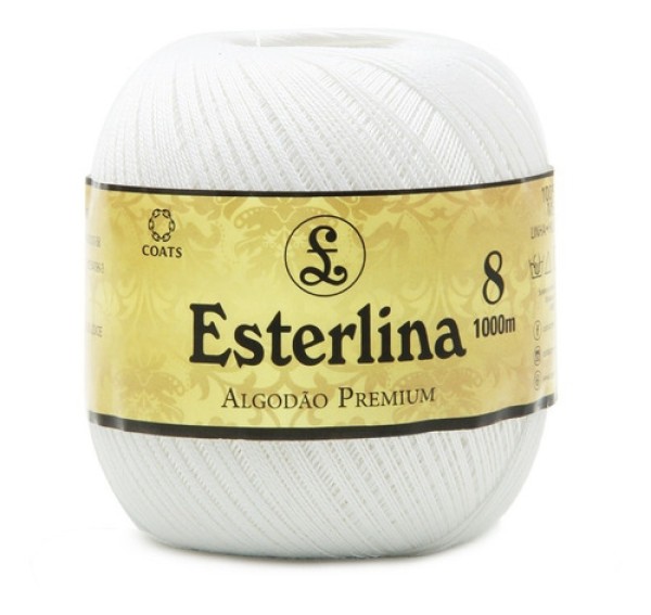 Encontraproduto.com.br - Linha Esterlina nº 8 Branca - 1000 Metros