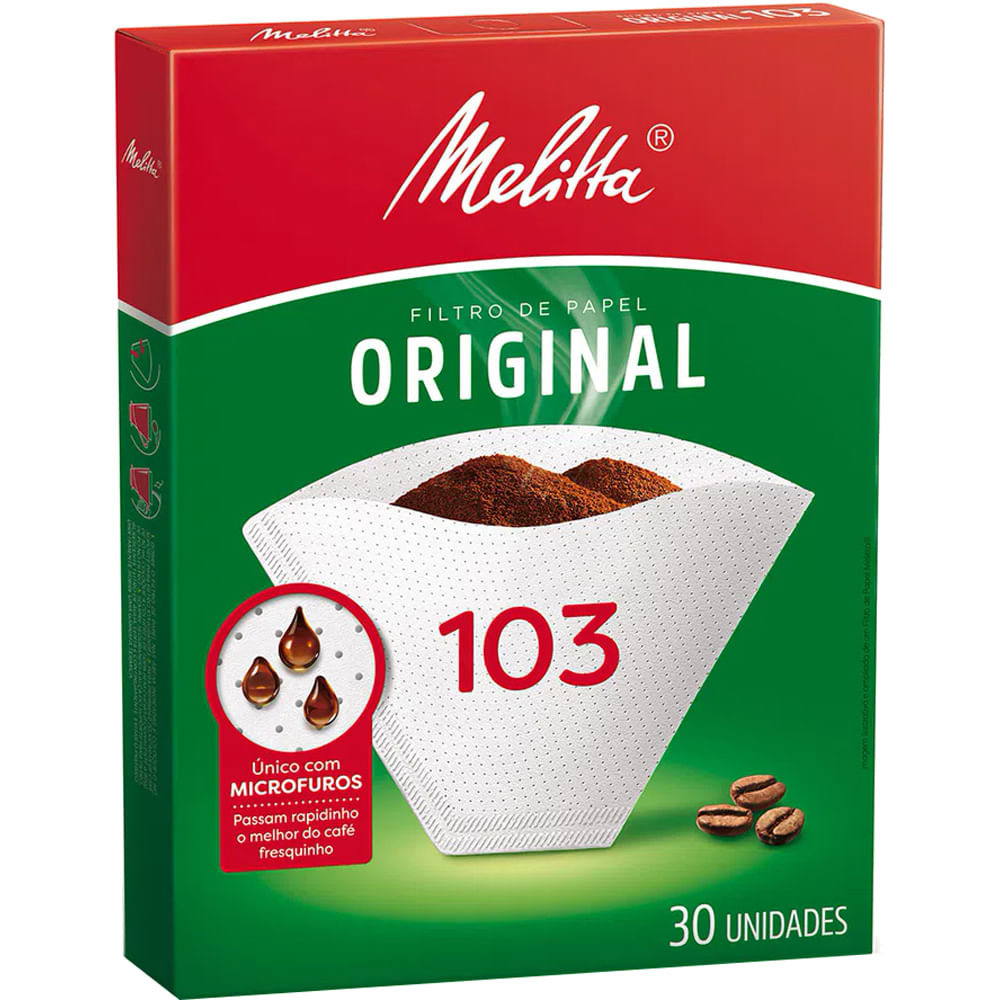 Filtro de Papel Melitta Grande N.103 c/ 30 unid
