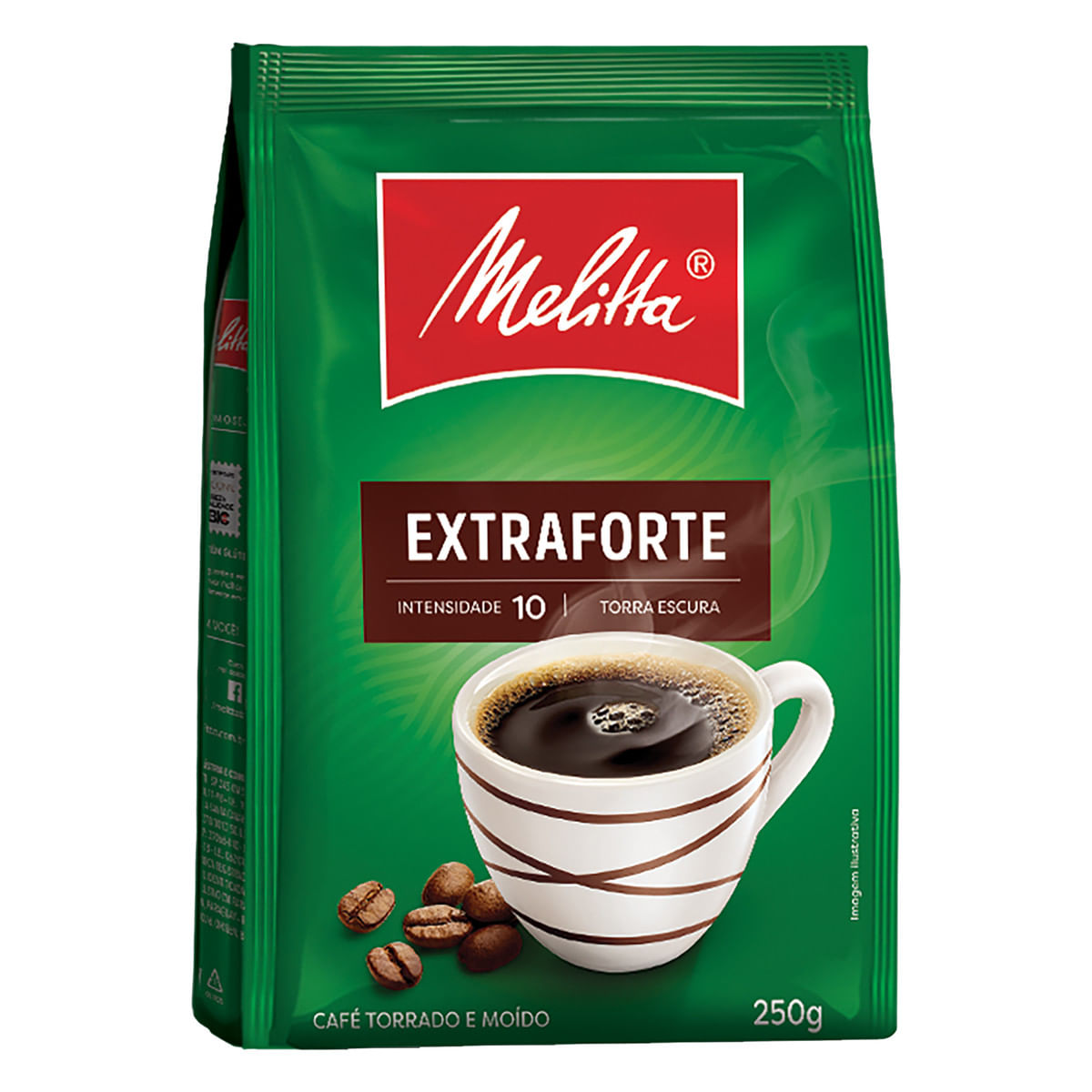 Encontraproduto.com.br - Café em Pó Melitta Torrado e Moído Extraforte Pacote 250g