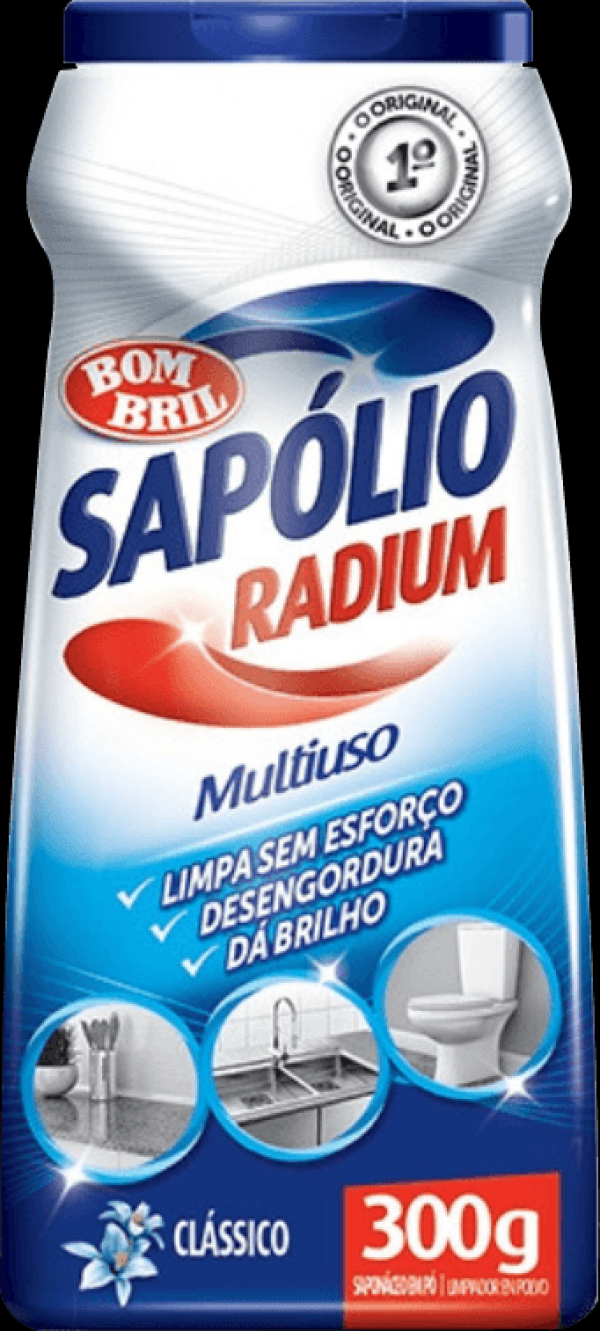 Saponáceo em Pó Multiuso com Cloro Sapólio Radium Frasco 300g
