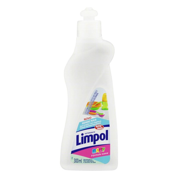 Detergente Líquido Lava Louças Limpol Baby Embalagem 300ml