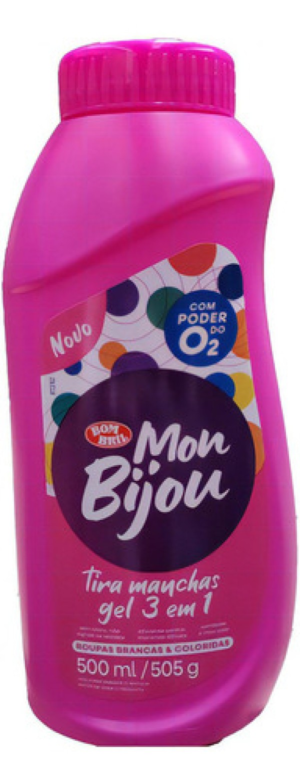 Tira Manchas em Gel 3 em 1 Mon Bijou Embalagem 500ml
