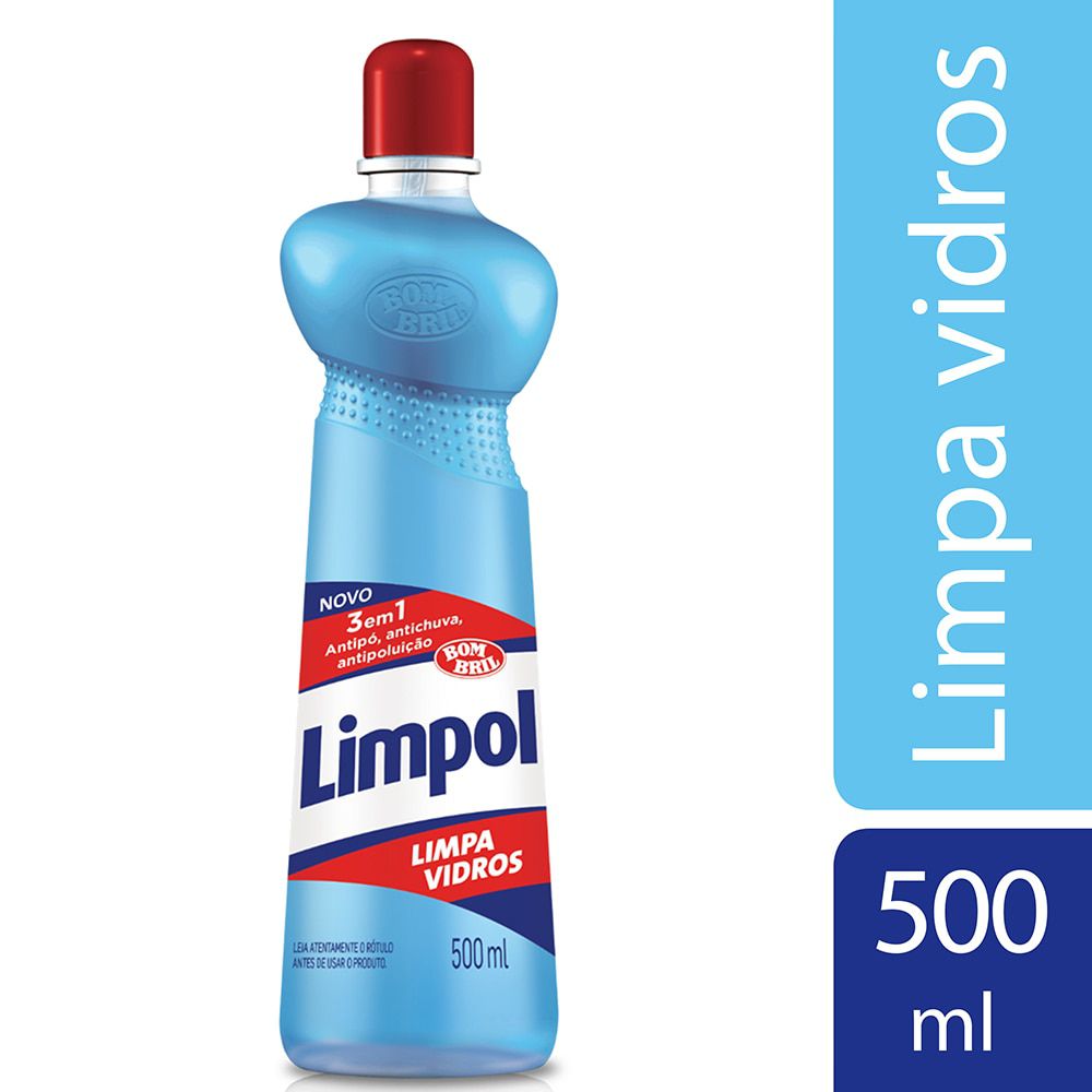 Encontraproduto.com.br - Limpa Vidros Limpol 3 em 1 Frasco com 500ml