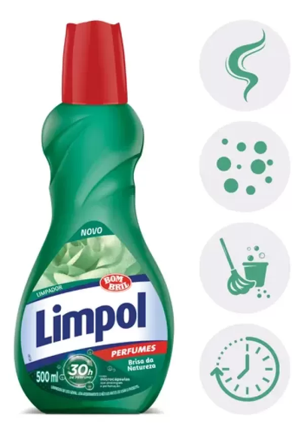 Limpador Perfumado LIMPOL Romance Frasco 500ml