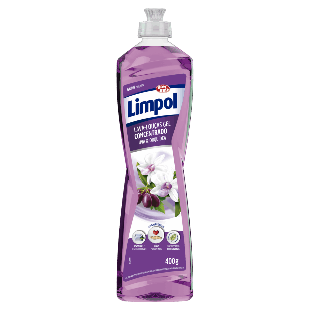 Encontraproduto.com.br - Detergente Gel Concentrado Limpol Uva & Orquídea 400g