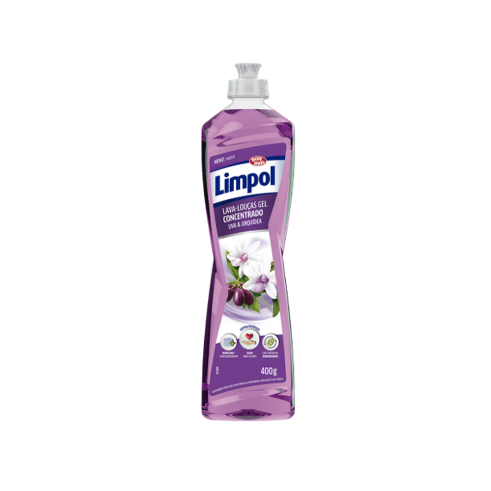 Encontraproduto.com.br - Detergente Gel Concentrado Limpol Uva & Orquídea 400g