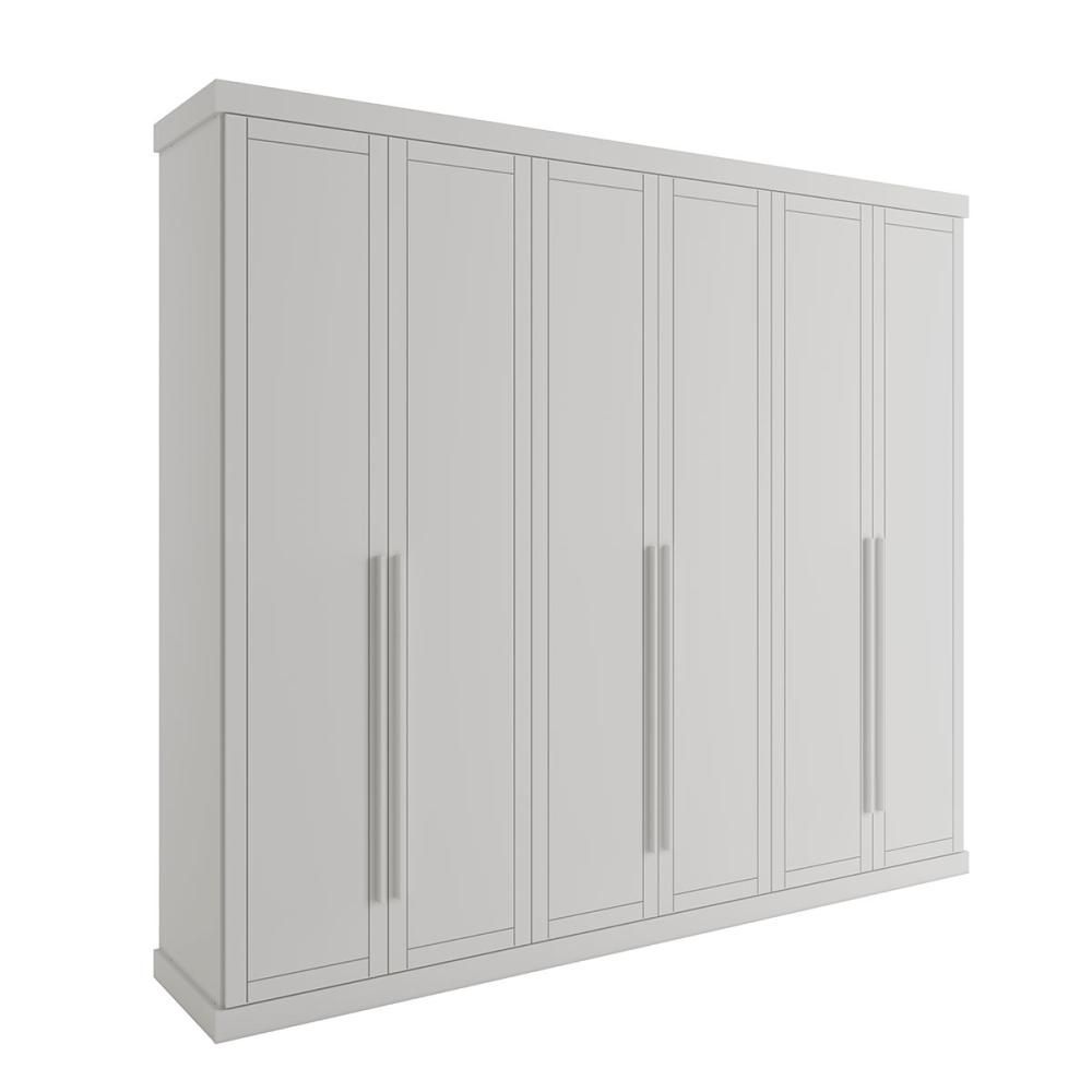 Encontraproduto.com.br - Roupeiro Capri Casal Mdp Com 6 Portas 2,63m Carraro Branco