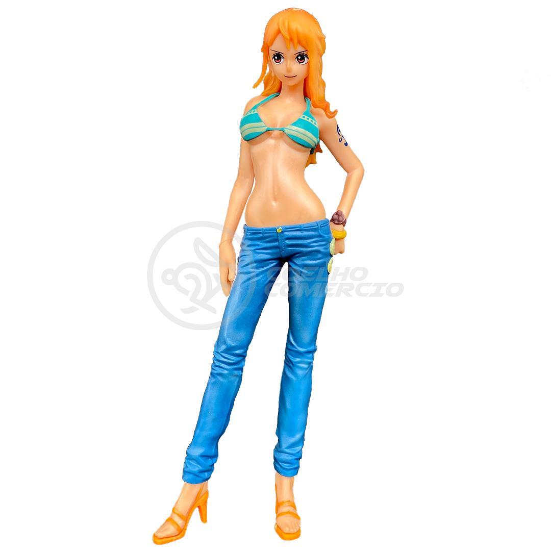 Encontraproduto.com.br - Boneco Anime Action Figure Figura Ação One Piece 18Cm - Nami