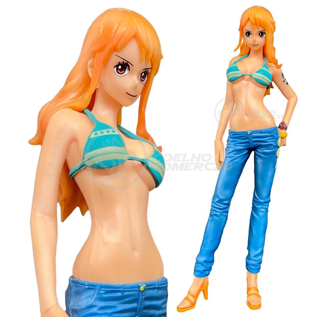 Encontraproduto.com.br - Boneco Anime Action Figure Figura Ação One Piece 18Cm - Nami