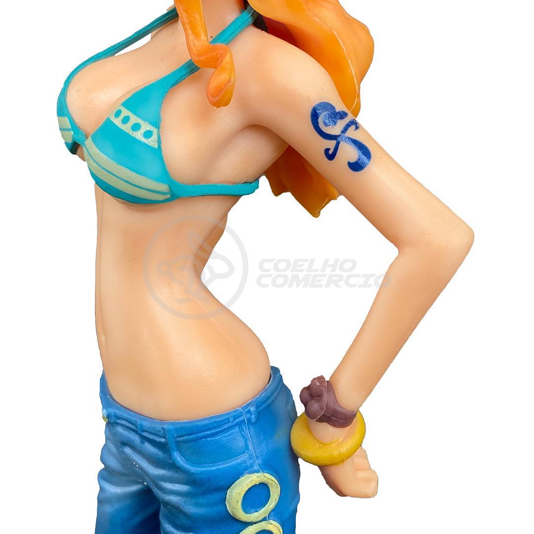 Encontraproduto.com.br - Boneco Anime Action Figure Figura Ação One Piece 18Cm - Nami