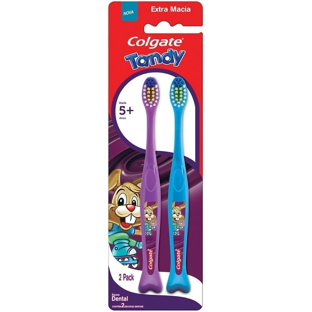 Encontraproduto.com.br - Escova Dental Infantil Colgate Tandy 2un - Cores Sortidas