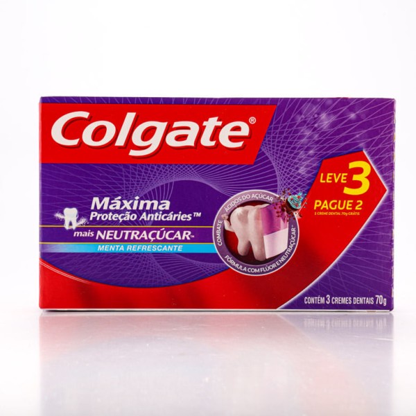Encontraproduto.com.br - Creme Dental Colgate Máxima Proteção Neutraçucar  70g Leve 3 Pague 2Unidades