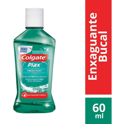 Encontraproduto.com.br - Pack Enxaguante Bucal Zero Álcool Fresh Mint Colgate Plax Frasco Leve 4 Pague 3 Unidades 250ml Cada