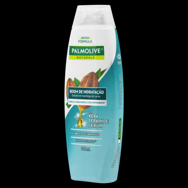 Shampoo Extrato de Manteiga de Cacau com Kera Ceramide Serum Palmolive Naturals Boom de Hidratação Frasco 350ml