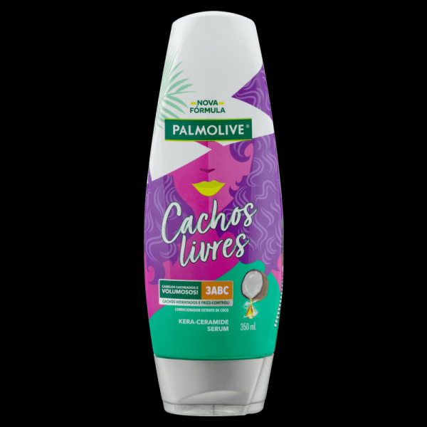 Condicionador Extrato de Coco Kera Ceramide Serum Palmolive Cachos Livres Frasco 350ml
