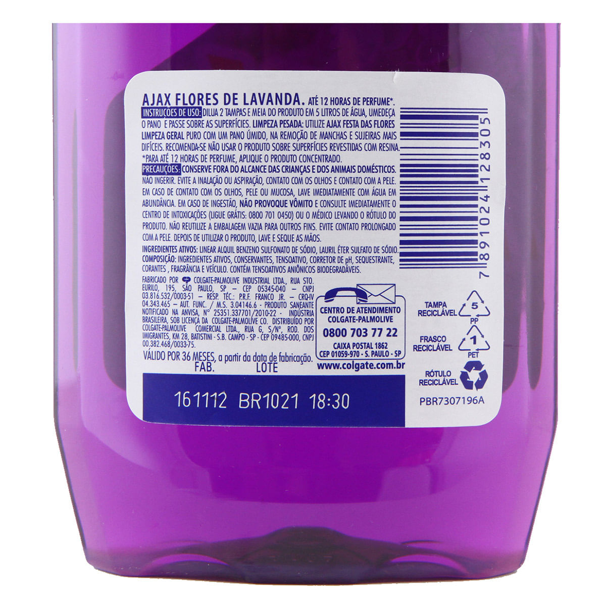 Encontraproduto.com.br - Limpador Perfumado Ajax Festa das Flores Flores de Lavanda 500ml