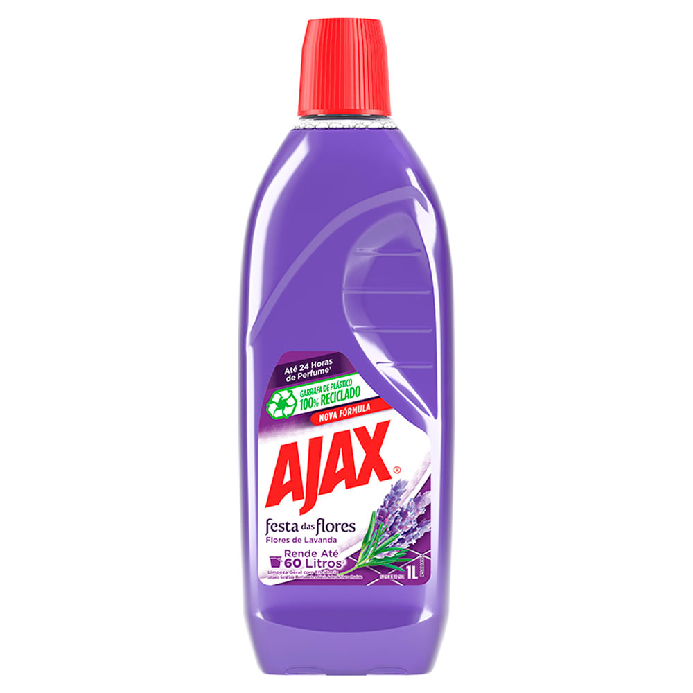 Encontraproduto.com.br - Limpador Perfumado Ajax Festa das Flores Detergente de Uso Geral Floresde Lavanda Frasco 1l