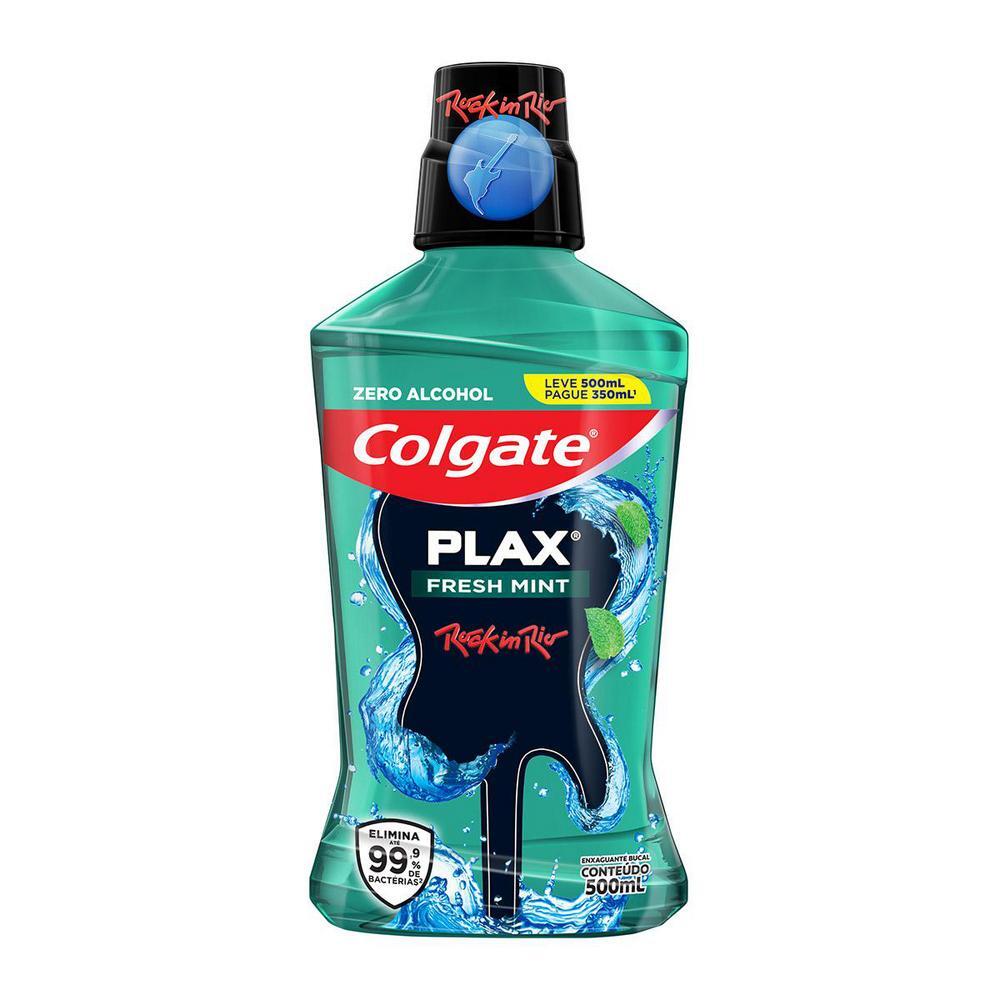 Encontraproduto.com.br - Enxag Bucal Plax Fresh Mentalterado Lv500Ml Pg350Ml - Colgate Plax