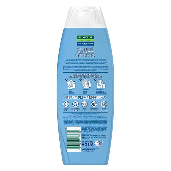 Encontraproduto.com.br - Shampoo Leite e Extrato de Coco com Kera Ceramide Serum Palmolive Naturals Nutrição Extraordinária Frasco 350ml