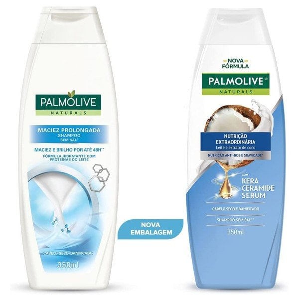 Encontraproduto.com.br - Shampoo Leite e Extrato de Coco com Kera Ceramide Serum Palmolive Naturals Nutrição Extraordinária Frasco 350ml