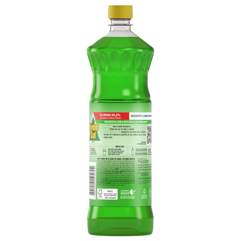 Encontraproduto.com.br - Desinfetante para Uso Geral Perfumado Limão Pinho Sol Frasco 1l