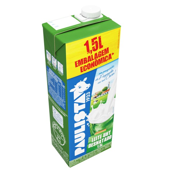 Encontraproduto.com.br - Leite Desnatado UHT Danone Paulista 1.5 Litros