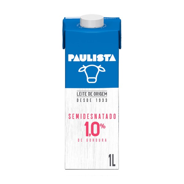 Encontraproduto.com.br - Leite Longa Vida Semidesnatado com tampa Paulista 1 Litro
